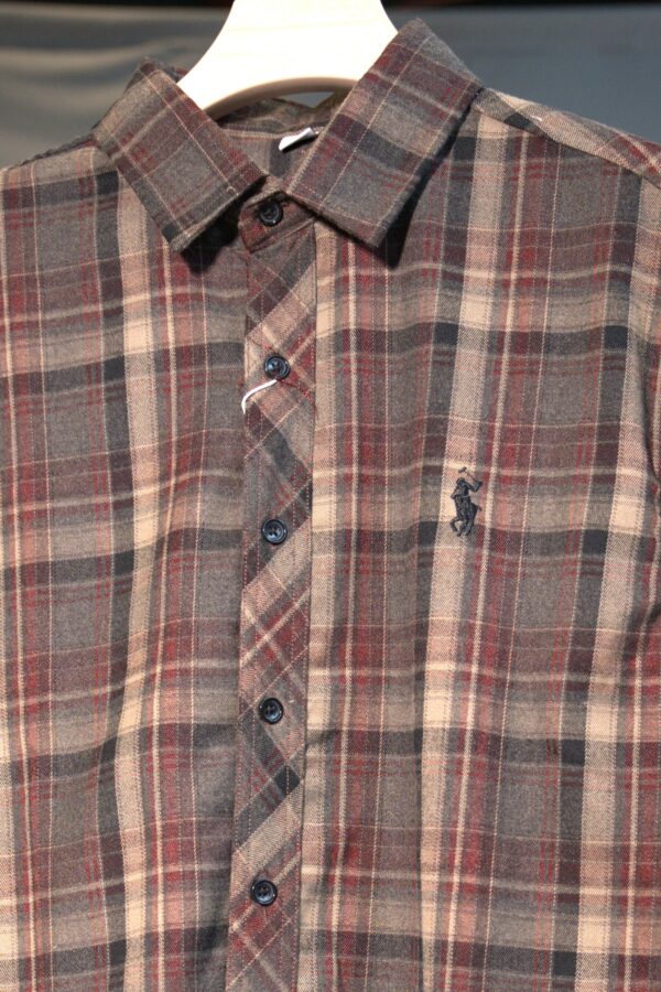 Polo Ralph Lauren Men’s Earth Tone Plaid Flannel Long-Sleeve Shirt