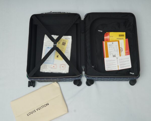 Louis Vuitton Monogram Heritage Horizon 55 Rolling Luggage – Green & Navy Blue