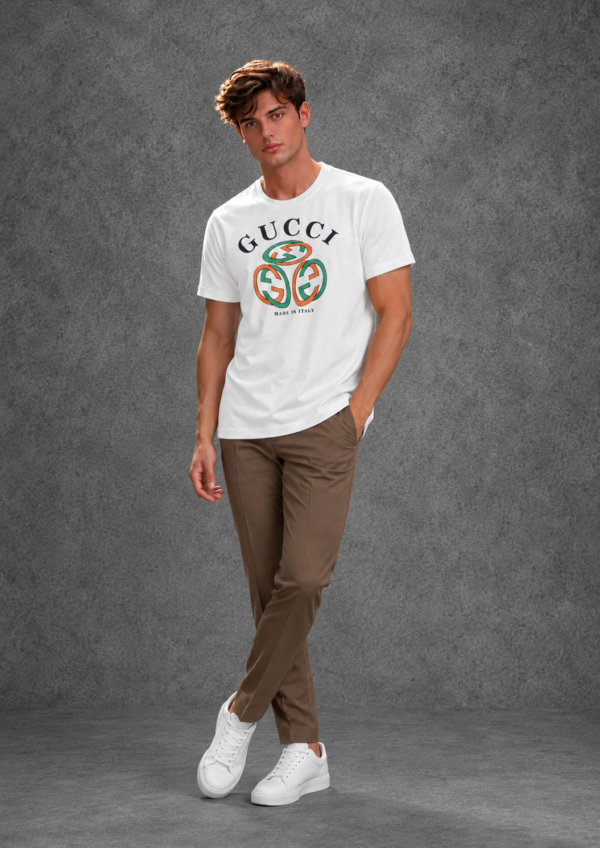Gucci Men's Interlocking G White T-Shirt
