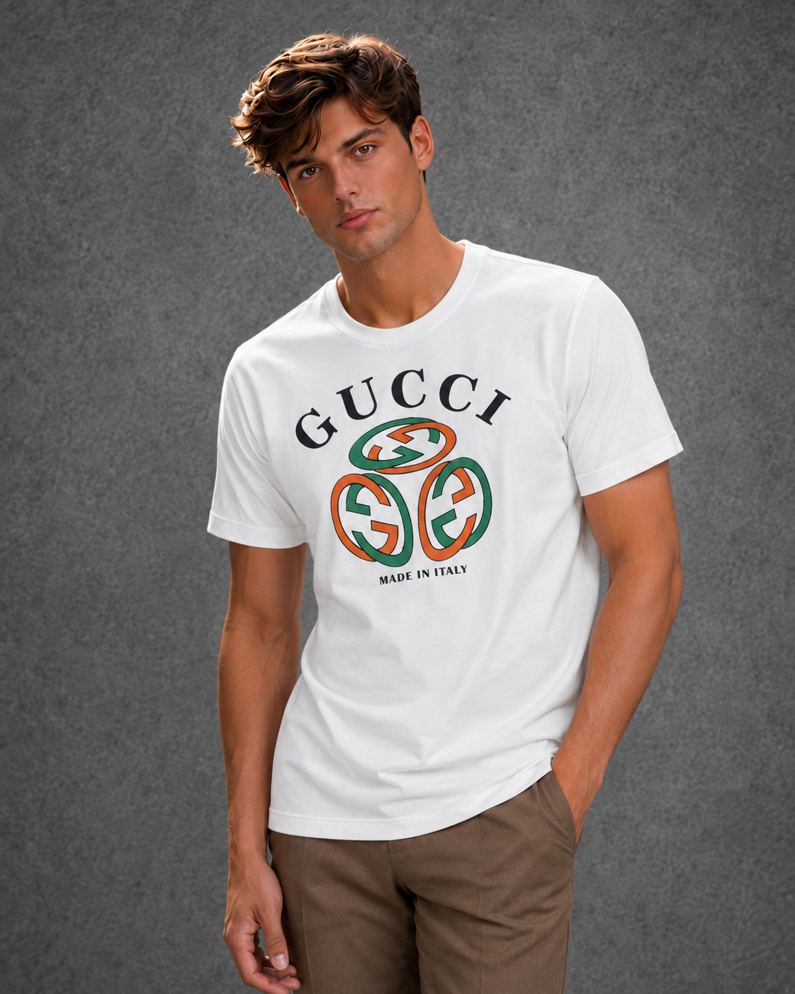 Gucci Men's Interlocking G White T-Shirt
