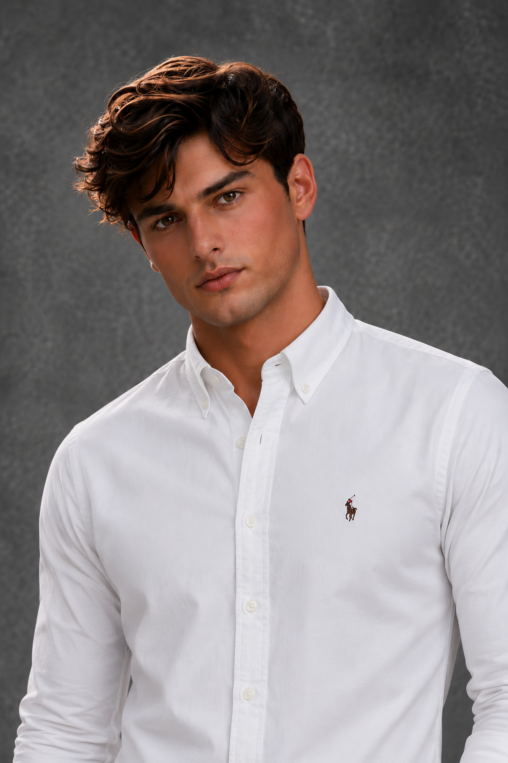 Polo Ralph Lauren Men's Custom Fit White Oxford Cotton Shirt