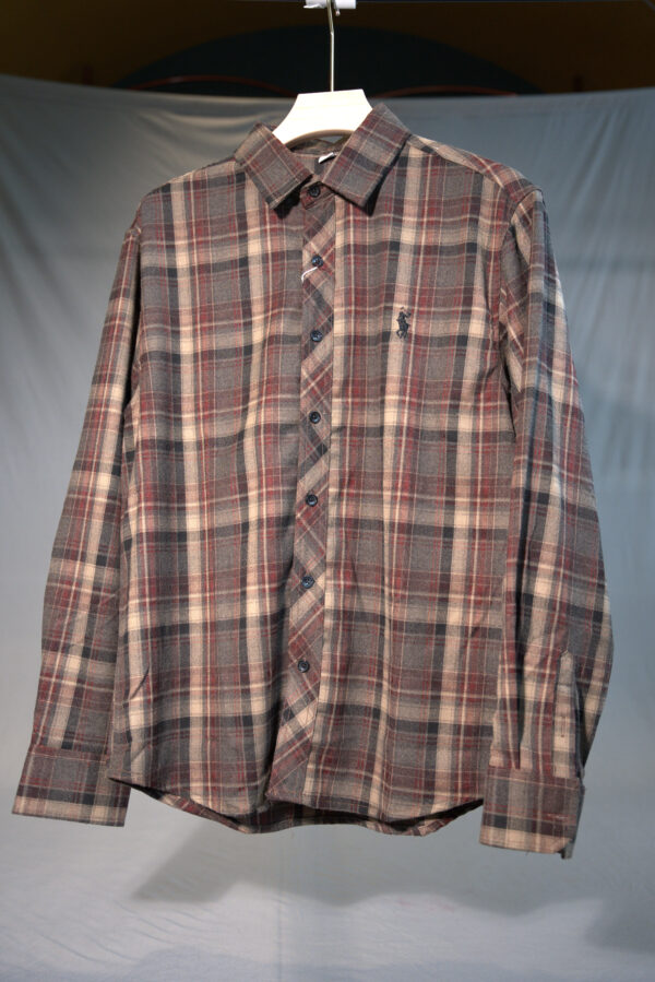 Polo Ralph Lauren Men’s Earth Tone Plaid Flannel Long-Sleeve Shirt
