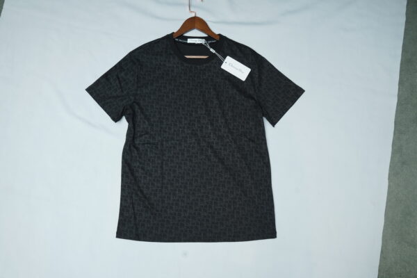 Dior Men's Logo Half Sleeve Black T-Shirt