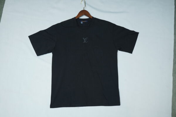 Louis Vuitton Men's Logo Half Sleeve Black T-Shirt