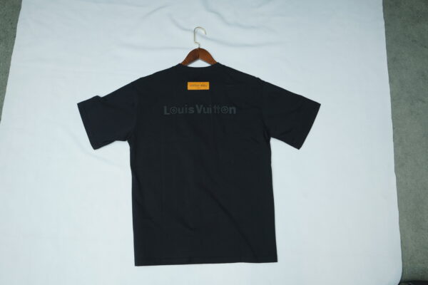 Louis Vuitton Men's Logo Half Sleeve Black T-Shirt