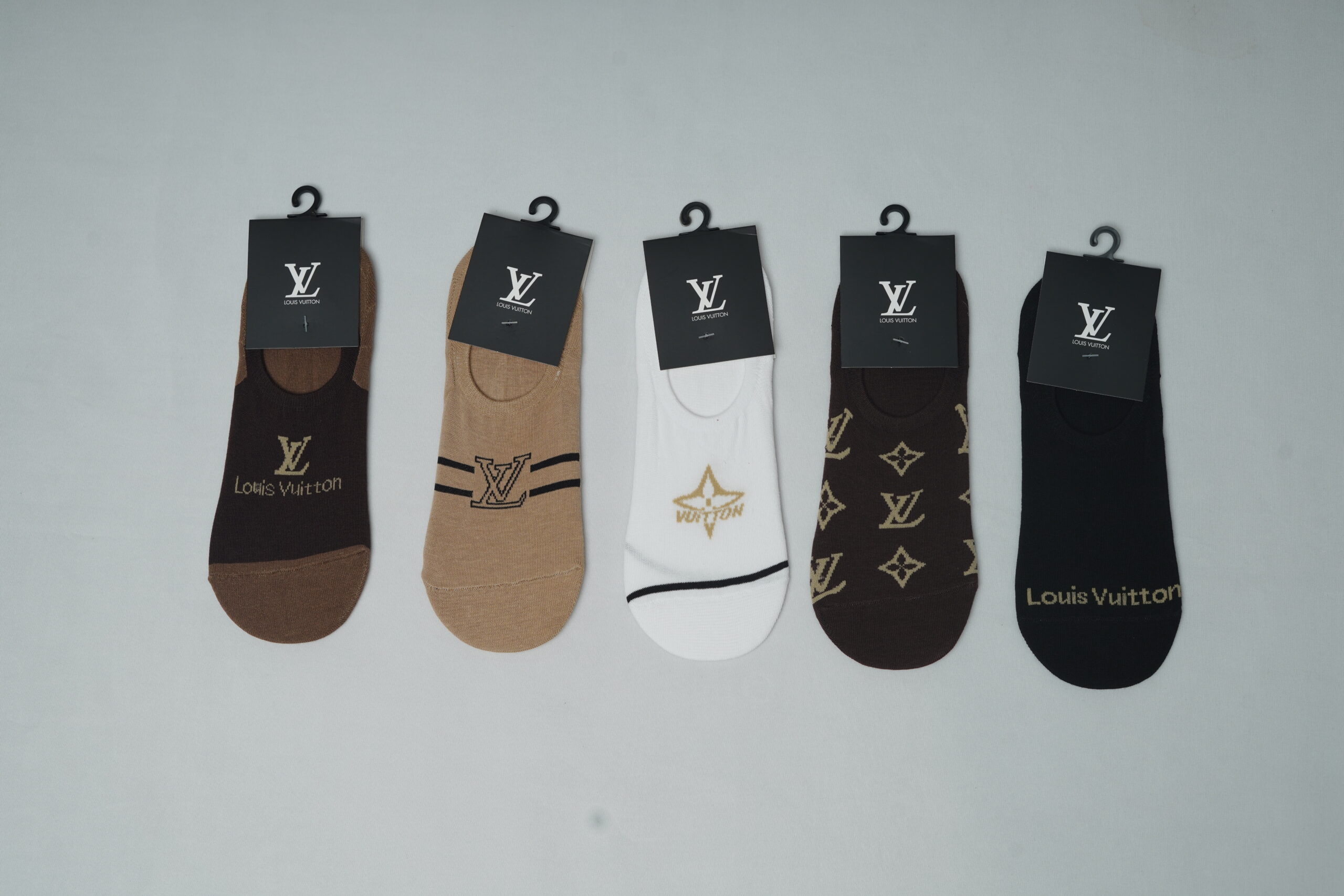 Louis Vuitton Premium Invisible Cotton Loafer Socks (5-Pair Pack)