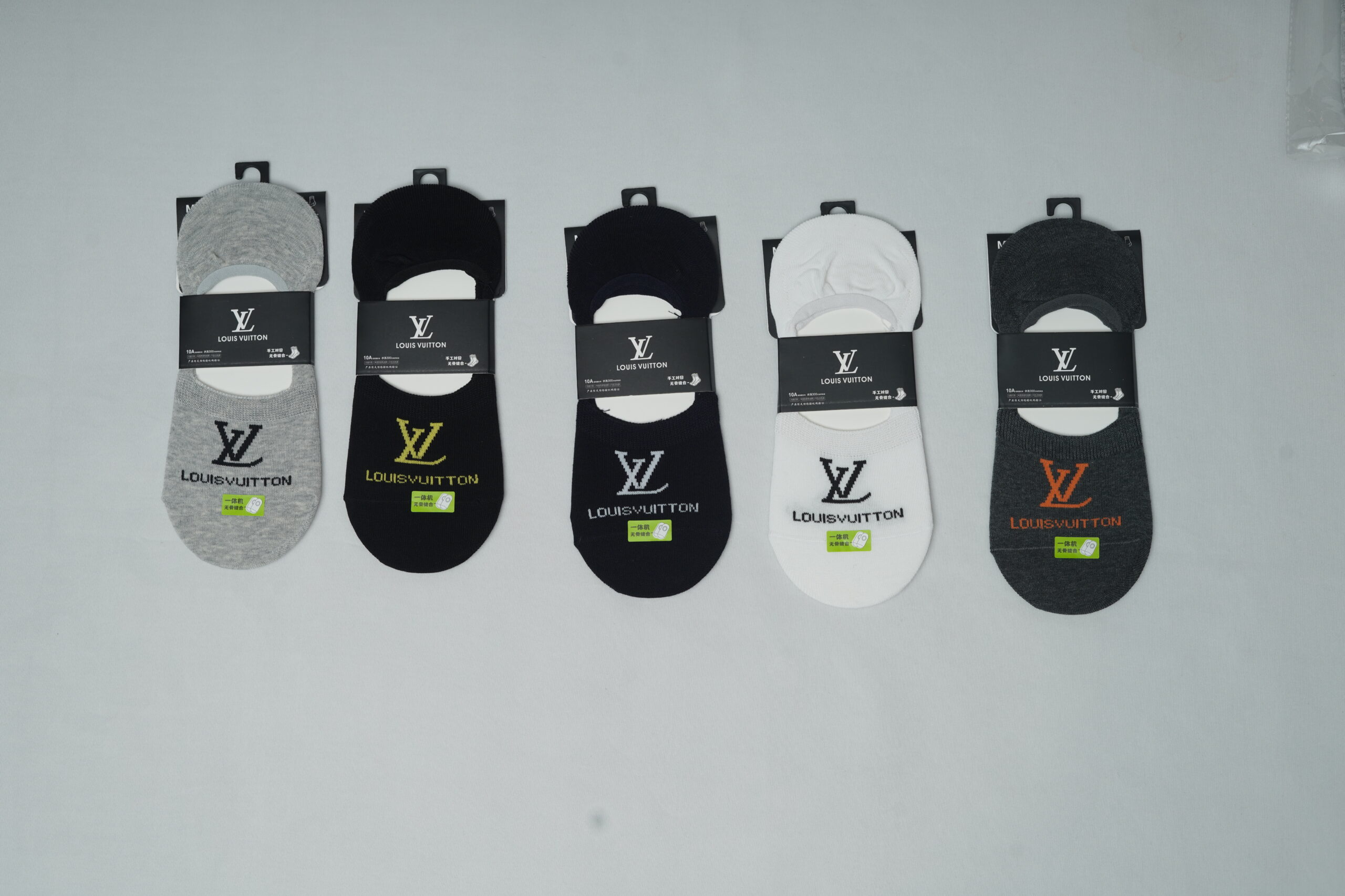 Louis Vuitton Premium Invisible Cotton Loafer Socks - Color Icons Edition (5-Pair Pack)