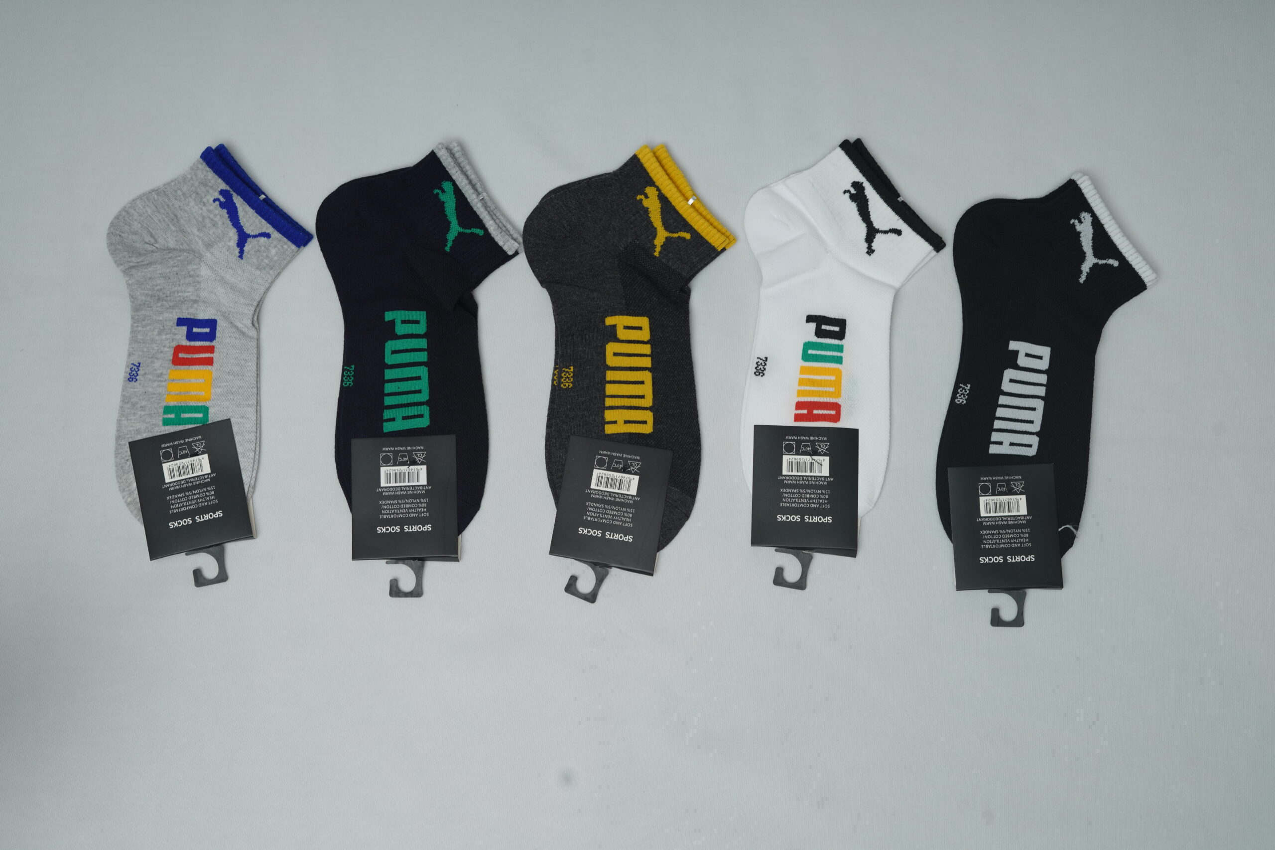 Puma Premium Cotton Performance Trainer Socks (5-Pair Pack)