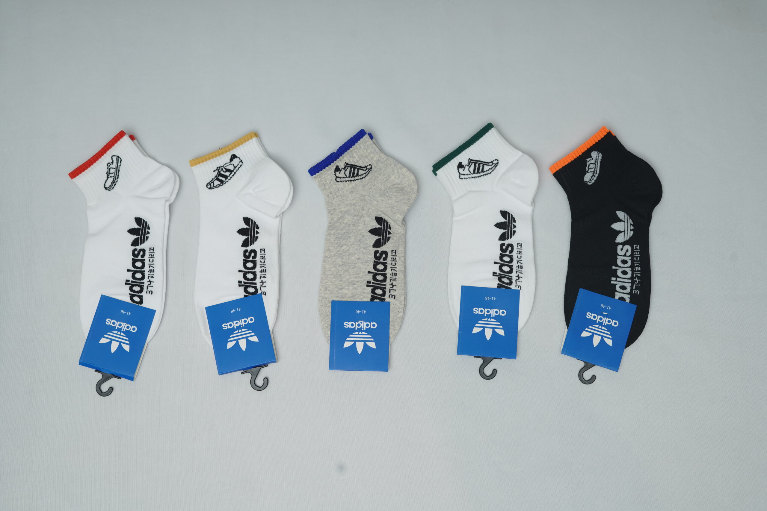 adidas Originals Premium Cotton Performance Ankle Socks (5-Pair Pack)