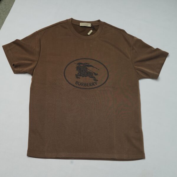 Burberry Men's Knight Stamp Half Sleeve Brown T-Shirt
