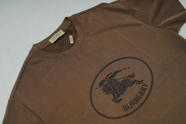 Burberry Men's Knight Stamp Half Sleeve Brown T-Shirt