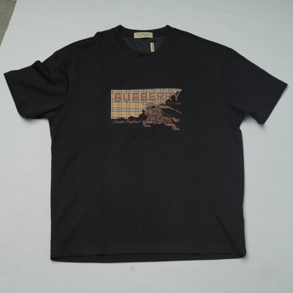 Burberry Men's Knight Stamp Black T-Shirt