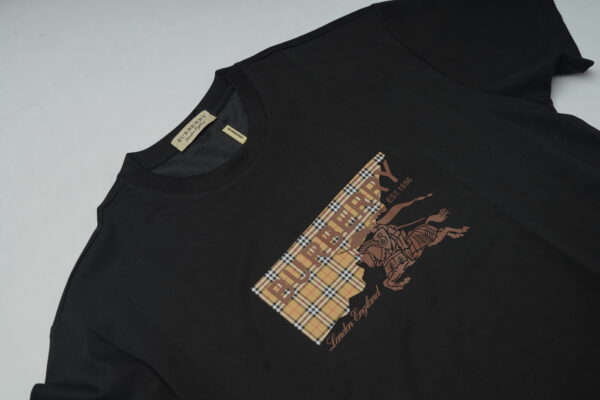 Burberry Men's Knight Stamp Black T-Shirt