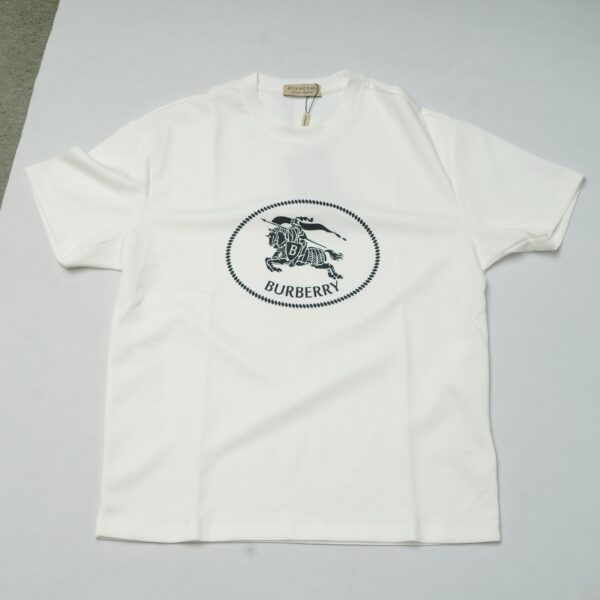 Burberry Men's Knight Stamp White T-Shirt