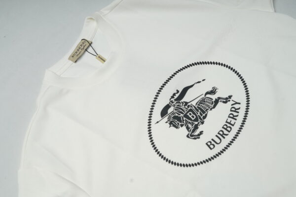 Burberry Men's Knight Stamp White T-Shirt