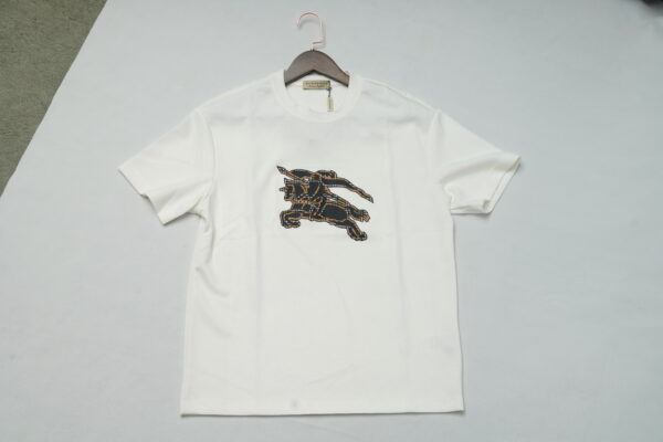 Burberry Men's Knight Stamp White T-Shirt