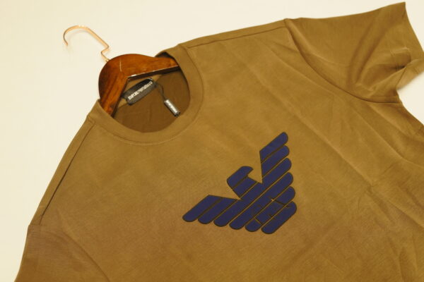 Emporio Armani Men's Eagle Logo Brown T-Shirt