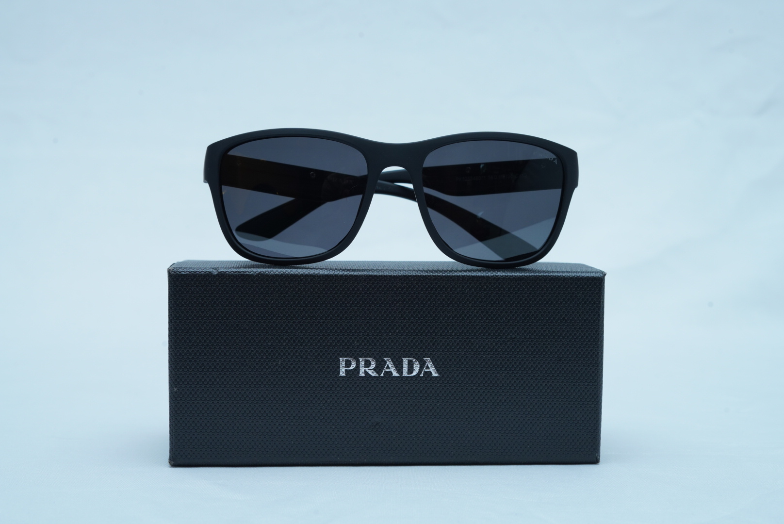 Prada Men's Linea Rossa PS 01US Matte Black Rectangular Sunglasses