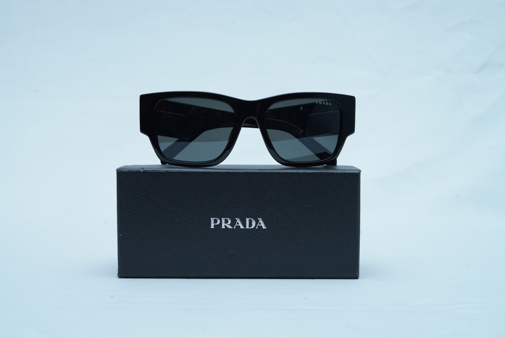 Prada Men's Linea Rossa PS 01TS Matte Black Rectangular Sunglasses