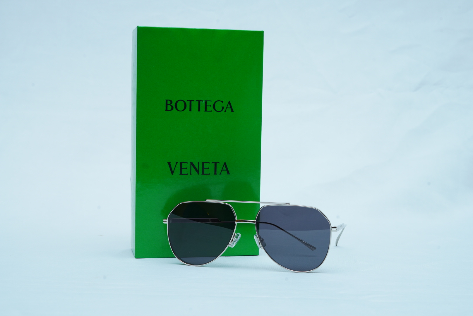 Men's Bottega Veneta BV1220S Metal Aviator Sunglasses
