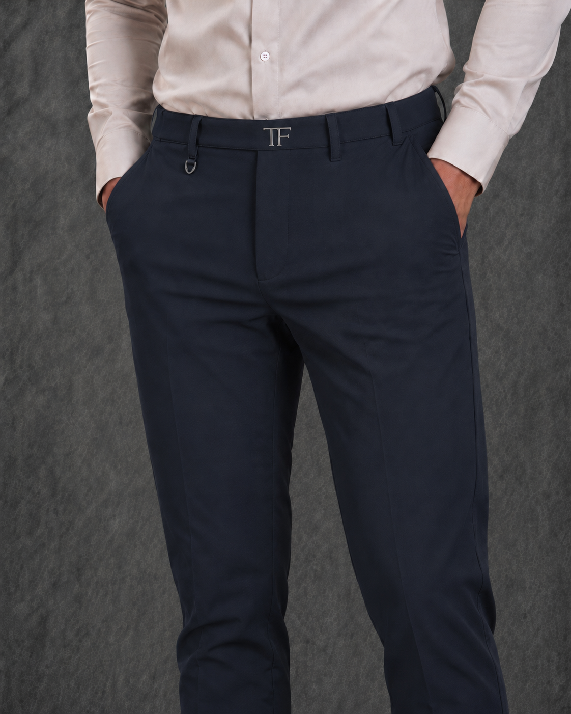 Tom Ford Men's Slim-Fit Dark Navy Blue Chino Trousers