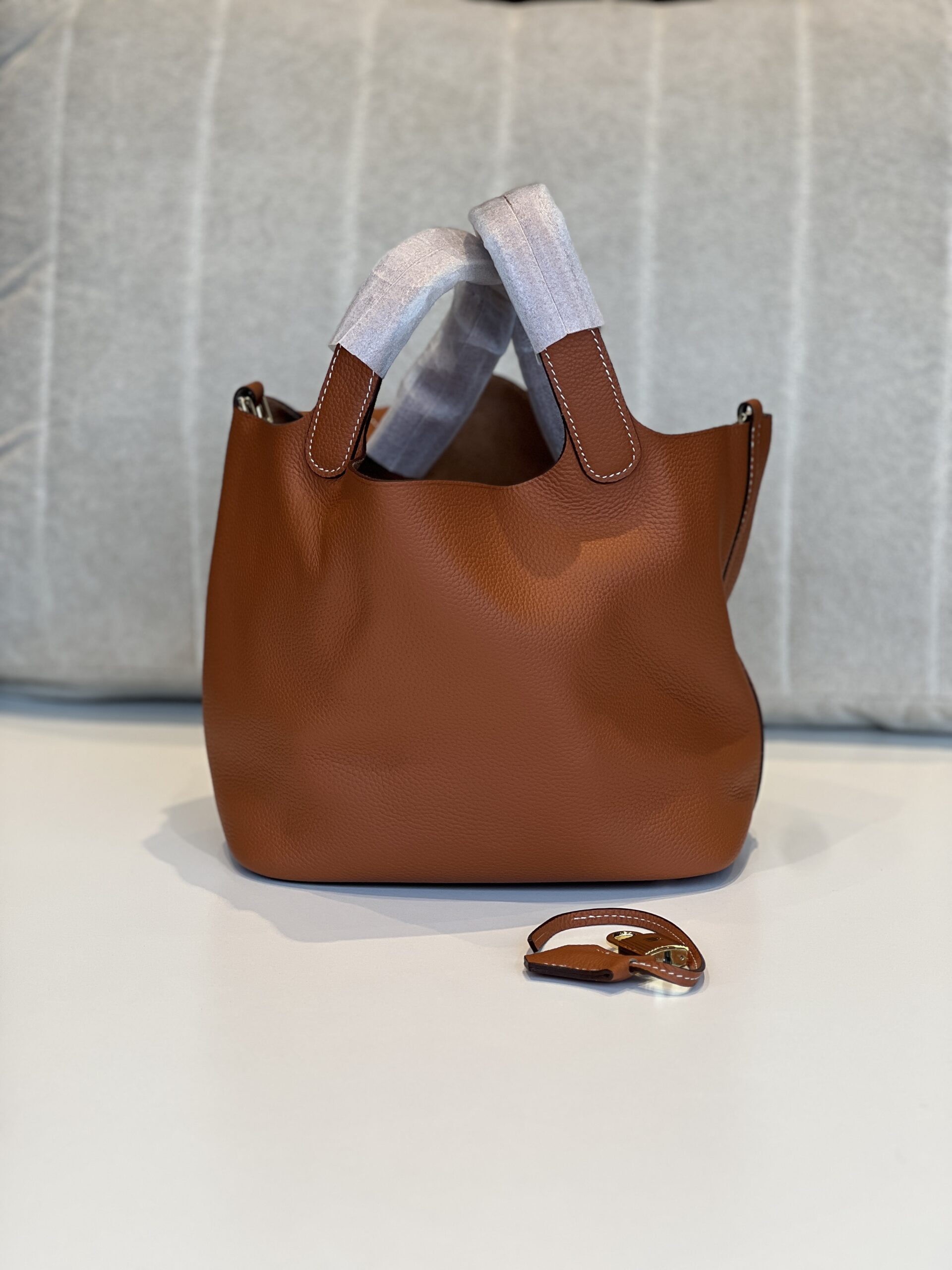 Hermès Picotin Lock 18 Bag in Gold Clemence Leather