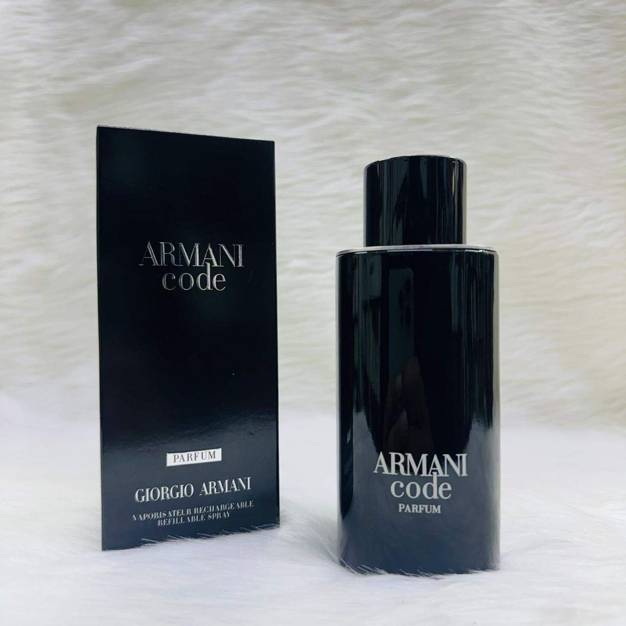 Giorgio Armani Armani Code Parfum Vaporisateur Rechargeable Refillable Spray (100 ml)