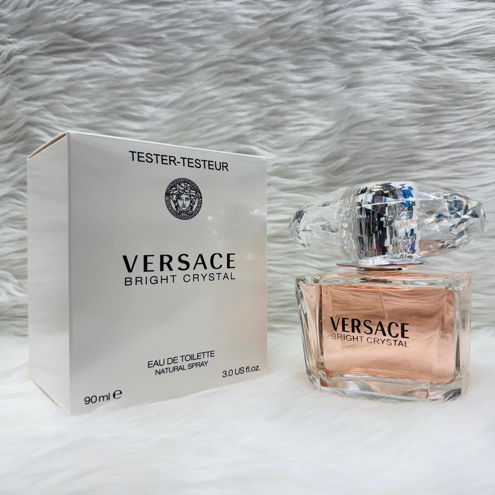 Versace Bright Crystal Women's Soft Pink Eau de Toilette Spray Tester (90ml)