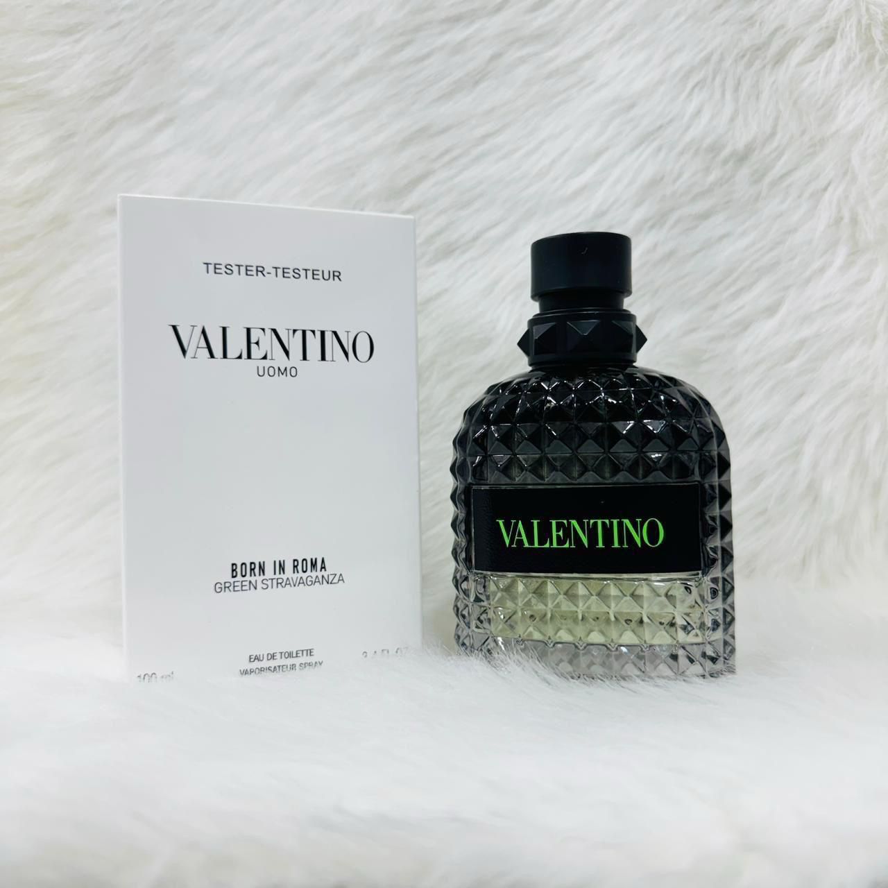 Valentino Uomo Born In Roma Green Stravaganza Men's Black & Lime Green Spray Tester (100ml)