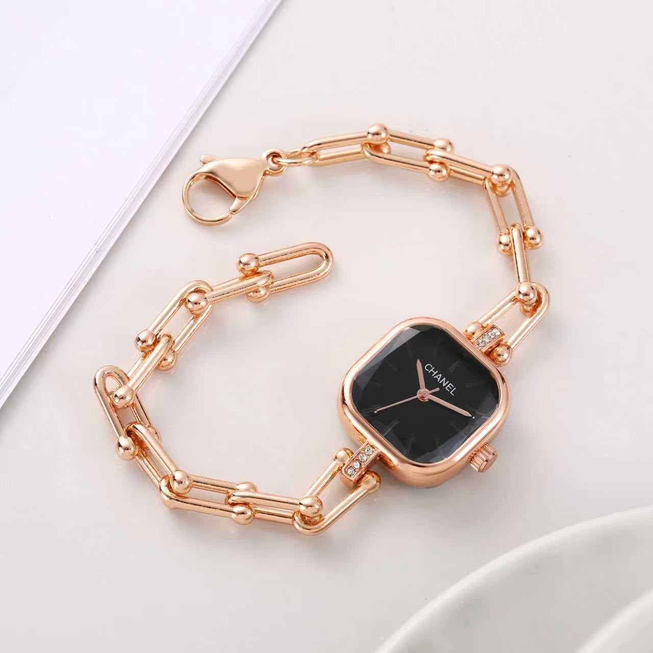 Chanel Première Edition Originale Women's Watch in Rose Gold-Tone Steel with Black Dial