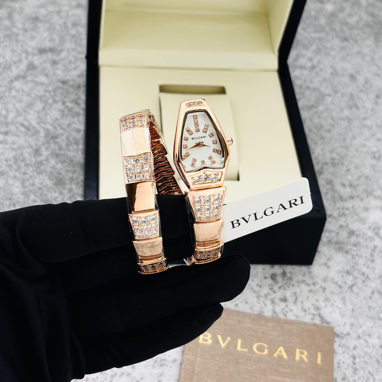BVLGARI Serpenti Seduttori Style Rose Gold & White Dial Women's Watch