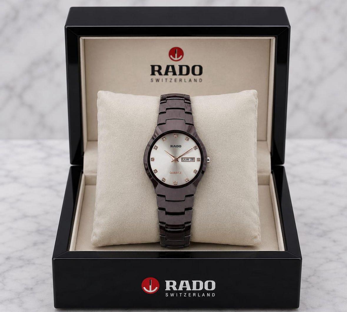 Rado Integral Jubilé Men's Watch in Black High-Tech Ceramic and Yellow Gold-Tone Steel